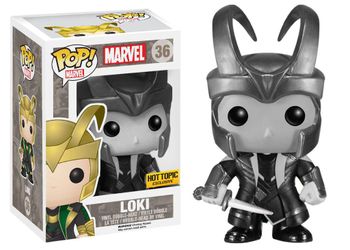 image de Loki #36 (Helmeted, Black & White, Bobble-Head) [Hot Topic]